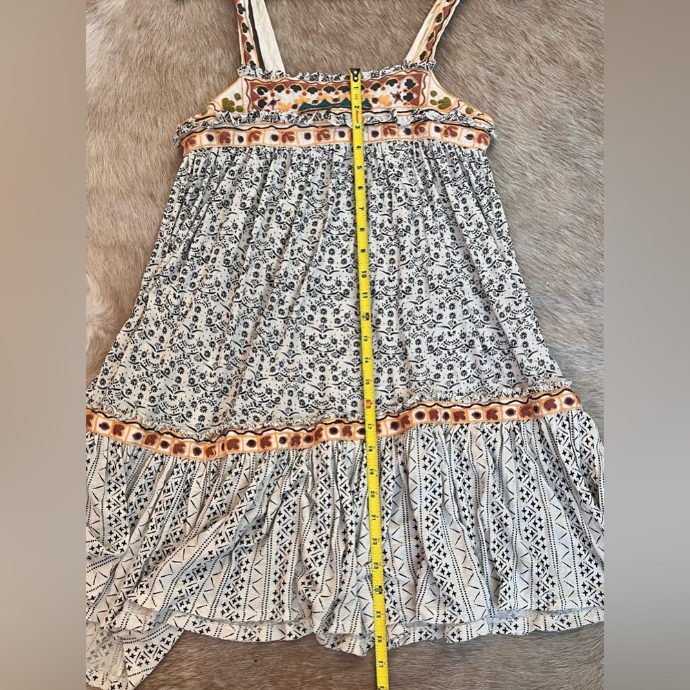 Free People Backless Dress - Cream and Orange - Picture 9 of 12